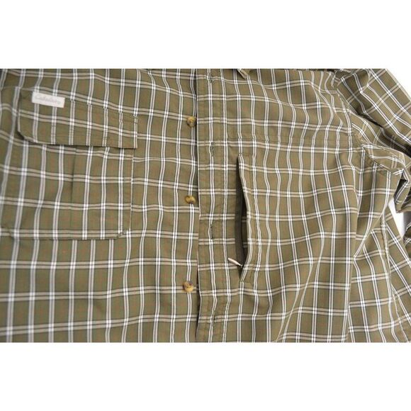 Cabela's Men's Medium Green Plaid Button Down Long Sleeve Shirt - Picture 10 of 12